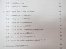 Anritsu marinradar typ AR - SO2R Bruksanvisning och servicehandbok -tutka, käyttöohjekirja ruotsiksi / radar manual in swedish