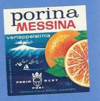 Porina Messina -  juomaetiketti