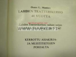 Lahden Teatterikerho 40 v. 1947-1987
