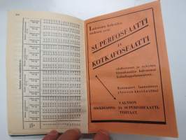 Maatalouskalenteri 1933, maatalousaiheisia artikkeleita, taulukoita, kirjoituksia, runsaasti mainoksia maatalouteen liittyen -agricultural calender