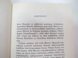 Marx ennen Marxia. Marxin ajattelun ensimmäinen vaihe