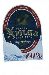 Falcon Xmas strong brew  - olutetiketti