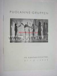 Puolanne-ryhmä kansallisteatterissa 21.2.1944 -käsiohjelma