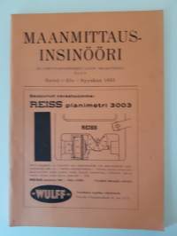 Maanmittausinsinööri, Maanmittausinsinöörien liiton aikakauskirja N:o 7-9 1955