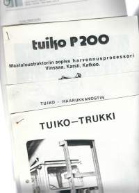 Tuiko P 200,  haarukkatrukki ja Tuiko-Trukki materiaalia