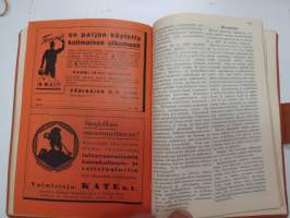 Maatalouskalenteri 1938, sisältää monipuolisesti ja runsaasti taulukoita, tietoja maatalouteen liittyvistä aiheista, mainoksia ym. -agricultural calendar