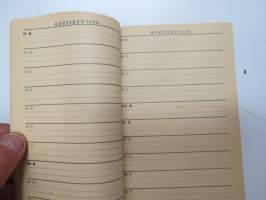 Maatalouskalenteri 1920, sisältää monipuolisesti ja runsaasti taulukoita, tietoja maatalouteen liittyvistä aiheista, mainoksia ym. -agricultural calendar