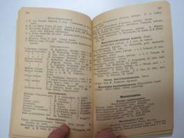 Maatalouskalenteri 1920, sisältää monipuolisesti ja runsaasti taulukoita, tietoja maatalouteen liittyvistä aiheista, mainoksia ym. -agricultural calendar