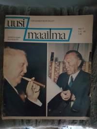 Uusi Maailma 1963 NO 7, artikkelit: Eino Leino ja maan parhaat, Vahdin vaihto Bonnissa, Köyhät ruhtinas raukat, Neljä vuosikymmentä sinivalkoisin siivin