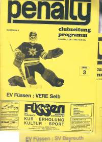 Penalty clubzeitung programm 1984 Spiel 2,3,4,5,13 ja 21 yht  6 lehteä