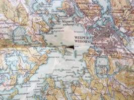 IV: U. Wiipuri (Viipuri) - Wiipurin, Johanneksen, Säkkijärven Koiviston ja Kuolemajärven kunnat 1921 -kartta / map