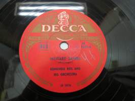 Decca F 10314 - Edmundo Ros - Lover´s Tango - Military Samba -savikiekkoäänilevy, 78 rpm record