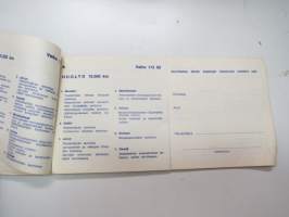 Austin maileri- huoltovihko / service record booklet