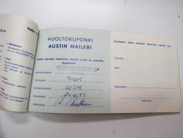 Austin maileri- huoltovihko / service record booklet