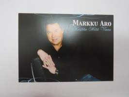 Markku Aro -ihailijakortti, käsinkirjoitettu omiste &quot;Aunelle&quot; / fan card