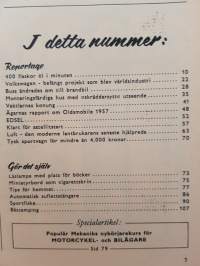 Populär Mekanik magasin 1957 Nr 9