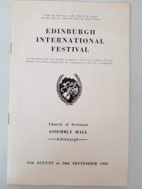 Edinburgh International Festival 1955 program A Life In The Sun by Thotnton Wilder