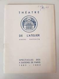 Théatre De L´Atelier spectacles des 4 saisons de Paris 1963 - 1964, Un Mois à la Campagne
