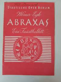 Städtische Oper Berlin programme Abraxas Ein Faustballett von Werner Egk, 1949