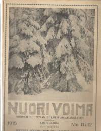 Nuori Voima 1915 nr 11 ja 12  elo-syyskuu Suomen Nuorison Aikakausilehti