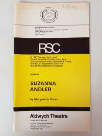 The Royal Shakespeare Company &#039;Susanna Andler&#039; by Marguerite Duras, 1973