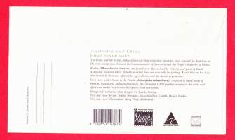 FDC Ensipäiväkuori Australia-Kiina yhteisjulkaisu1995 : Australian versiot panda- ja koalamerkeistä