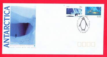 FDC Ensipäiväkuori Antarctica (Australia ja USSR yhteisjulkaisu) 1990