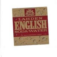 Lahden English Soda Water   -  juomaetiketti