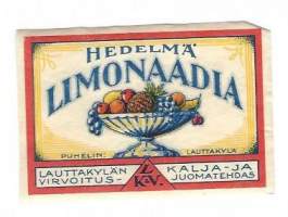 Hedelmä Limonaadia  -   juomaetiketti