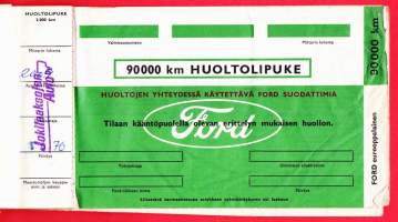 Huoltolipukkeita eurooppalaisia Ford henkilö- ja pakettiautoja varten -lipukevihko