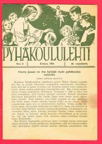 Pyhäkoululehti N:o 8 elokuu 1954