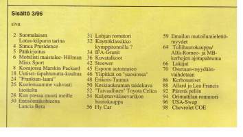 Mobilisti n:o 4/1996. Lehti  vanhojen  autojen  harrastajalle