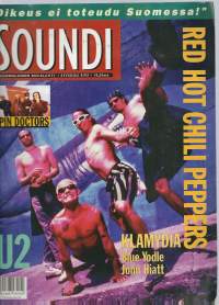 Soundi 1993 nr 9 Suomalainen Rock-lehti / Klamydia, Red hot chili peppers Spin Doctors