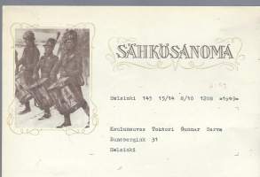 Sähkösanoma -sähkösanoma 1949