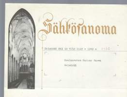 Sähkösanoma -sähkösanoma 1949