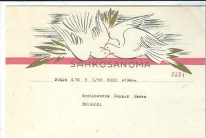 Sähkösanoma -sähkösanoma 1949