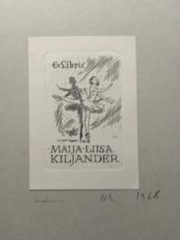 Ex Libris Maija-Liisa Kiljander kirjanomistajamerkki