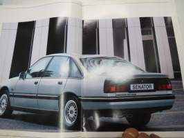 Opel Senator 1990 -myyntiesite, saksankielinen + tekniset tiedot, suomenkielinen seloste -sales brochure