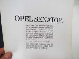 Opel Senator 1990 -myyntiesite, saksankielinen + tekniset tiedot, suomenkielinen seloste -sales brochure
