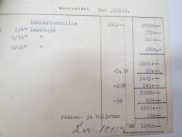 Valli-Auto Oy, Turku 15.8.1949 - Autokoulu ja autokorjaamo Visa, Uusikaupunki -asiakirja / business document