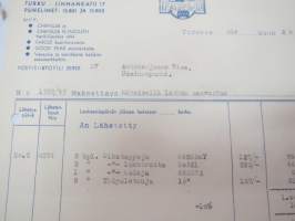Turun Laatuauto, Turku 20.8.1947 - Autokoulu ja autokorjaamo Visa, Uusikaupunki -asiakirja / business document
