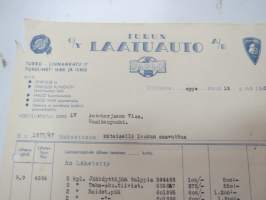 Turun Laatuauto, Turku 19.9.1947 - Autokoulu ja autokorjaamo Visa, Uusikaupunki -asiakirja / business document