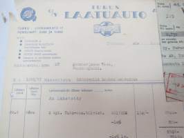 Turun Laatuauto, Turku 20.8.1947 - Autokoulu ja autokorjaamo Visa, Uusikaupunki -asiakirja / business document