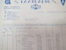 Turun Laatuauto, Turku 2.11.1946 - Autokoulu ja autokorjaamo Visa, Uusikaupunki -asiakirja / business document