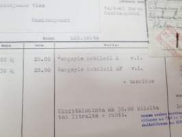Oy Vacuum Oil company Ab, Helsinki, 28.4.1949 - Autokoulu ja autokorjaamo Visa, Uusikaupunki -asiakirja / business document