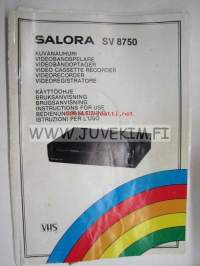 Salora SV 8750 kuvanauhuri -käyttöohjekirja