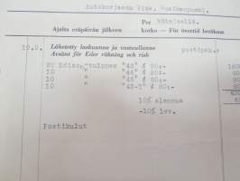Oy Walfrid Alfthan, Helsinki, 19.9.1947 - Autokoulu ja autokorjaamo Visa, Uusikaupunki -asiakirja / business document
