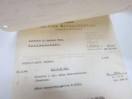 VMT Valtion Metallitehtaat Janhuan Veistämö, Uusikaupunki, 19.3.1949 - Autokoulu ja autokorjaamo Visa, Uusikaupunki -asiakirja / business document