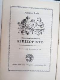 Kansanvalistusseuran kirjeopisto - 4 kpl erilaisia toimintaa ja kursseja esitteleviä kirjasia