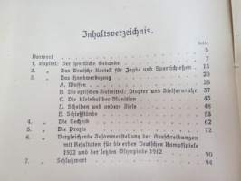 Kleinkaliber -Schiessen -cover illustration by Ludwig Hohlwein (pienkaliperisilla aseilla ampuminen, saksankielinen opaskirja)